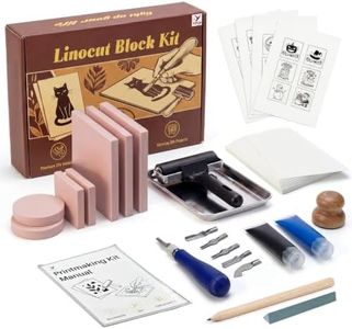 YIPLED 39-Piece Linoleum Carving Tools for Printmaking Includes a one-Stop Crafting Experience.