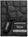 QEZER Down Camping Blanket,Ultralight and Portable Blanket for Camping, Hiking, Hammocks, Indoors&Outdoor, Cars&Campervan with 2 kinds of style for storage,can be used as square pillow or quilt