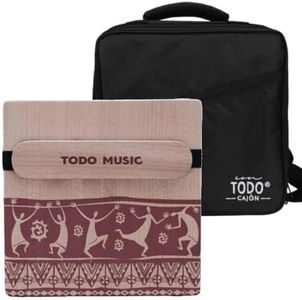 TODO Cajon Box Drum Flat Hand Drum Portable Birch Wood Percussion Instrument with Adjustable Strings Carrying Bag Handcrafted