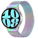 Magnetic for Samsung Galaxy Watch 6/5/4/3 Band 40mm 44mm 41mm 47mm 43mm 46mm 42mm,20mm Quick Release Watch Band Milanese Bands Mesh Metal Strap for Amazfit Bip U Pro/GTS/Galaxy Watch Active 2/Active