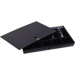 Sparco Money Tray, with Locking Cover, 16 x 11 x 2-1/4 Inches, Black (SPR15505)