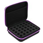 Essential Oil Carrying Case, Hard Shell Exterior Storage Organizer Roller Bottle Convenient Travel Secure Portable for Aromatherapy Holds Multiple Bottles Protects from Spills Damage Home(Purple)