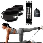 BEAR GRIP Hip Band Circle - Heavy Duty Glute Activation Band with Elasticated Cotton for Superior Comfort and Enhanced Glute Strength, Perfect for Squats and Warm Ups (Black, Cables)