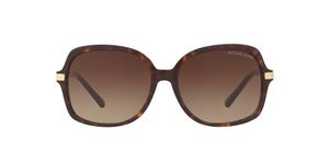 MICHAEL KORS Women's 2024 ADRIANNA II 310613 57 Rectangular Sunglasses 57, Dark Tortoise/Gold/Browngradient