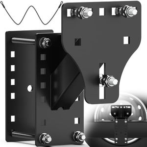 WELLUCK Trailer Spare Tire Mount for Utility Boat Trailer 3-Nuts Spare Tire Carrier Fits 4/5/6/8 Lugs Trailer Wheels on 4", 4.5'', 4.75'', 5'', 5.5'' and 6'' Bolt Patterns, 180Lbs, Anti-Theft Rope