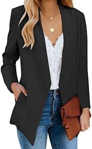 luvamia Women's Casual Long Sleeve Lapel Button Slim Work Office Blazer Jacket Business Attire for Women Black Size Small Size 4 Size 6