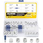 Cam Locks, 100 Pcs Eccentric Wheels Cam Locks for Furniture Connecting Cam Lock Fittings, 3 in 1 Cam Connector Bolt Fittings Fasteners Hardware Parts Nut & Bolt Assortment Sets