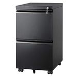 DEVAISE 2 Drawer File Cabinet with Lock, Metal Filing Cabinet Fully Assembled Except Casters, Under Desk File Cabinets for Home Office Fit Letter/Legal/A4 Size Files, Black