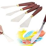 4Pcs Stainless Steel Painting Knives Spatula Palette Knife Oil Painting Accessories Color Mixing Set for Oil Painting Art Spatula Mixing