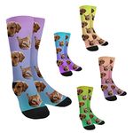 Byxhuc Custom Socks Personalized Socks with Picture Unisex Socks for Women, Men, Girls, Boys, Customized Socks Gifts…, A12-gradient Color, Medium