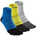 AONIJIE Toe Socks for Men and Women High Performance Athletic Five Finger Socks Soft,Comfortable and Breathable, Mini Crew-Medium