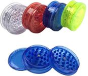 NCS35® Premium 3 Part Plastic Salt Herb and Spice Grinder 60mm Magnetic Shark Teeth Assorted Colours Portable Herbal Dispoable & Reuseable Durable Pocket Sized Unisex Gift