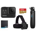 GoPro HERO8 Black Bundle - Including Shorty, Headstrap, Spare Battery & 32GB Micro SD, 4K