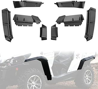 A & UTV PRO Wide Fender Flares Kit for 2011-2020 Can Am Commander Accessories Max 1000 800 XXL Extended Mud Flaps Front Rear Brush Guards Replace OEM #715002451#715001013