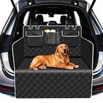 Alfheim Car Boot Liner Protector for Dog, Tear-proof and Waterproof, Nonslip Washable Dog Back Seat Cover with Side Protector Universal for Car, Estate, Trucks, SUV(Black)