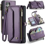 ELEPIK for Galaxy S23 Ultra Case, Adjustable Crossbody Wallet Case with Card Holder, Kickstand [RFID Blocking] [Crossbody & Wrist Strap] Leather Phone Case for Samsung Galaxy S23 Ultra, Purple