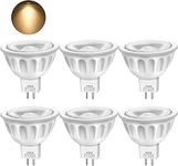 Boxlood 6 Pack MR16 LED Light Bulbs, 12-Volt, 40-Degree Spot Light with GU5.3 Base, 5-Watt (50-Watt Equivalent), 450 Lumen, 3000K Warm White, LED Recessed Track Spotlight