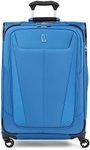 Travelpro Maxlite 5 Softside Expandable Luggage with 4 Spinner Wheels, Lightweight Suitcase, Men and Women, Azure Blue, Checked-Medium 25-Inch, Maxlite 5 Softside Expandable Spinner Wheel Luggage