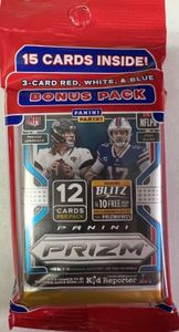 Panini 2021 Prizm Football Cello Hanger Pack - 15 Trading Cards - New