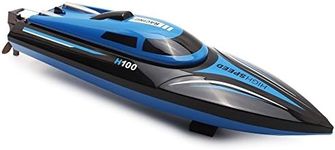 PowerLead Remote Control Boat for Lakes, Pools and Outdoor Adventure -2.4G 4CH High Speed Electric RC Boat Gift for Child - Blue