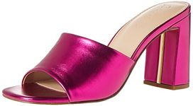 The Drop Women's Pattie High Block-Heeled Mule Sandal, Hot Pink Metallic, 7.5