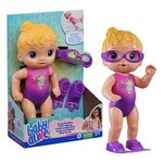 Baby Alive Sunny Swimmer Doll, 10-Inch Water Baby Dolls for 3 Year Old Girls and Boys and Up, Doll, Blonde Hair