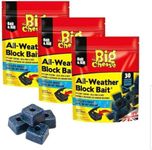 THE BIG CHEESE 90 ALL WEATHER BLOCKS POISON BLOCK BAIT RAT MOUSE MICE RODENT
