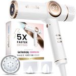 ELLA BELLA® Professional Ionic Hair Dryer with Diffuser • Negative Ion Blow Dryer • Suitable All Hair Types • Intelligent Heat Control & Rapid Drying Speeds • Lightweight Design • Low Noise Technology