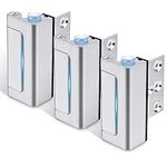 Steinwhale Home Security Door Reinforcement Lock 3Pack, Childproof Safety Door Lock Latch Inside Stopper, Add High Security to Prevent Home Unauthorized Entry, Aluminum Construction Finish