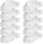 Navaris Microfibre Pads for Steam Cleaner - Set of 10 Replacement Cloths for Navaris Handheld Steamer 49454 - Washable Wipes for Floor, Wall, Cleaning