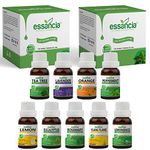 essancia - NATURALLY IN EVERY DROP Pack Of 9 Essential Oils Tea Tree,Lavender,Orange,Lemon,Peppermint,Rosemary,Eucalyptus,Lemongrass 100% Natural,Undiluted,Pure & Therapeutic Grade Essential Oils Kit