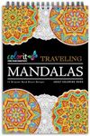 Traveling Mandalas Adult Coloring Book - Features 30 Original Hand Drawn Designs Printed on Artist Quality Paper, Hardback Covers, Spiral Binding, Perforated Pages, Bonus Blotter