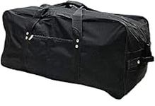 Telosports Extra Large Duffel Bag Lightweight Water Resistant Heavy Duty Duffle Bag Foldable Travel Duffle Bag (32"x14"x14" Black)