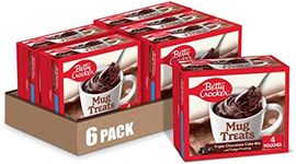 Betty Crocker Baking Mug Treats Triple Chocolate Cake Mix with Fudge Frosting, (Pack of 6)