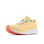 New Balance Women's Fresh Foam 680 V8 Running Shoe, White Peach/Coastal Blue/Gulf Red, 7.5