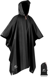 flintronic Poncho Imperméable Multifonctionnel 3-en-1, Unisexe, Réutilisable, Veste Coupe-Pluie Cape avec Bande Réfléchissante pour Camping Randonnée Vélo Pêche Voyage