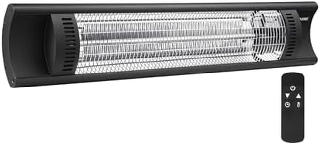 Maxkon 2000W Infrared Heater IP55 Carbon Fibre Outdoor Electric Space Room Patio Warmer Wall Ceiling Mount Control Energy Efficient Instant Heat