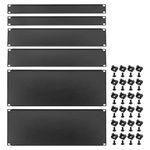 PATIKIL 6 Pcs 1U,2U,4U Blank Panel Metal Rack Mount, 19 Inches, Filler Panel Mount Spacer Rack Blanking Panel Kit for Enclosure Server Rack Cabinet Black