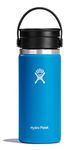 HYDRO FLASK - Travel Coffee Flask 473 ml (16 oz) - Vacuum Insulated Stainless Steel Travel Mug with Leak Proof Flex Sip Lid - BPA-Free - Wide Mouth - Pacific