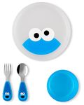 Skip Hop x Sesame Street Toddler Feeding 4-Piece Mealtime Set - Cookie Monster