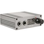 Tattoo Power Supply - Mini Tattoo Machine Power Supply Box Dual Digital Real-Time Display Adjustable Tattoo Power Supply Mount Digital Dual for Tattoo Supplies Tattoo Kit - Silver