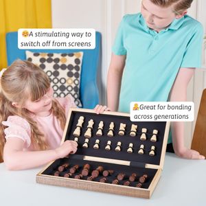 Jaques Large Wooden Chess Set – Classic Board Game