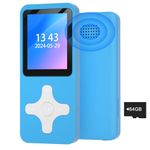 Gueray 64GB MP3 Player with Bluetooth 5.0 Music Player with Built-in Speaker Digital Audio Player with Sound Recorder FM Radio E-Book Dictionary Photo