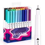 ANDOLAB Fine Point Pens for Cricut Maker 3/Maker/Explore 3/Air 2/Air, 0.4 Tip Ultimate Fine Point Pens Set of 30 Pack Supplies Tools Accessories Writing Drawing Pen Compatible for Cricut