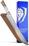 Dalstrong Slicing Knife - 12 inch Slicer - Valhalla Series - 9CR18MOV HC Steel - White Resin & Wood Handle - Razor Sharp Kitchen Knife - Carving Knife - BBQ, Brisket Knife - w/Leather