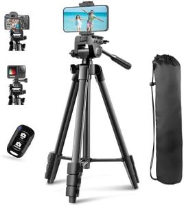 UBeesize 54'' Camera Tripod, Phone Tripod for iPhone with Bag, Travel Tripod Stand with Remote Compatible with iPhone 15/14/13/12/11， Android Phones, Cameras, DSLR and Gopro