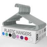 Utopia Home Plastic Hanger (50, Grey)