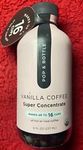 Pop & Bottle Super Concentrate, Vanilla Coffee - Organic Cold Brew Coffee,  8 Oz