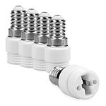 kwmobile Lamp Socket Adapter 5 Pack - Convert E14 Socket to G9 LED Light Bulbs for Energy Efficiency