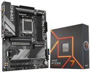 INLAND AMD Ryzen 7 7700X CPU Processor Bundle with GIGABYTE B650 Gaming X AX V2 Motherboard (AM5, ATX, DDR5, USB 3.2 Gen2x2 Type-C, Wi-Fi 6E), Soly by Micro Center